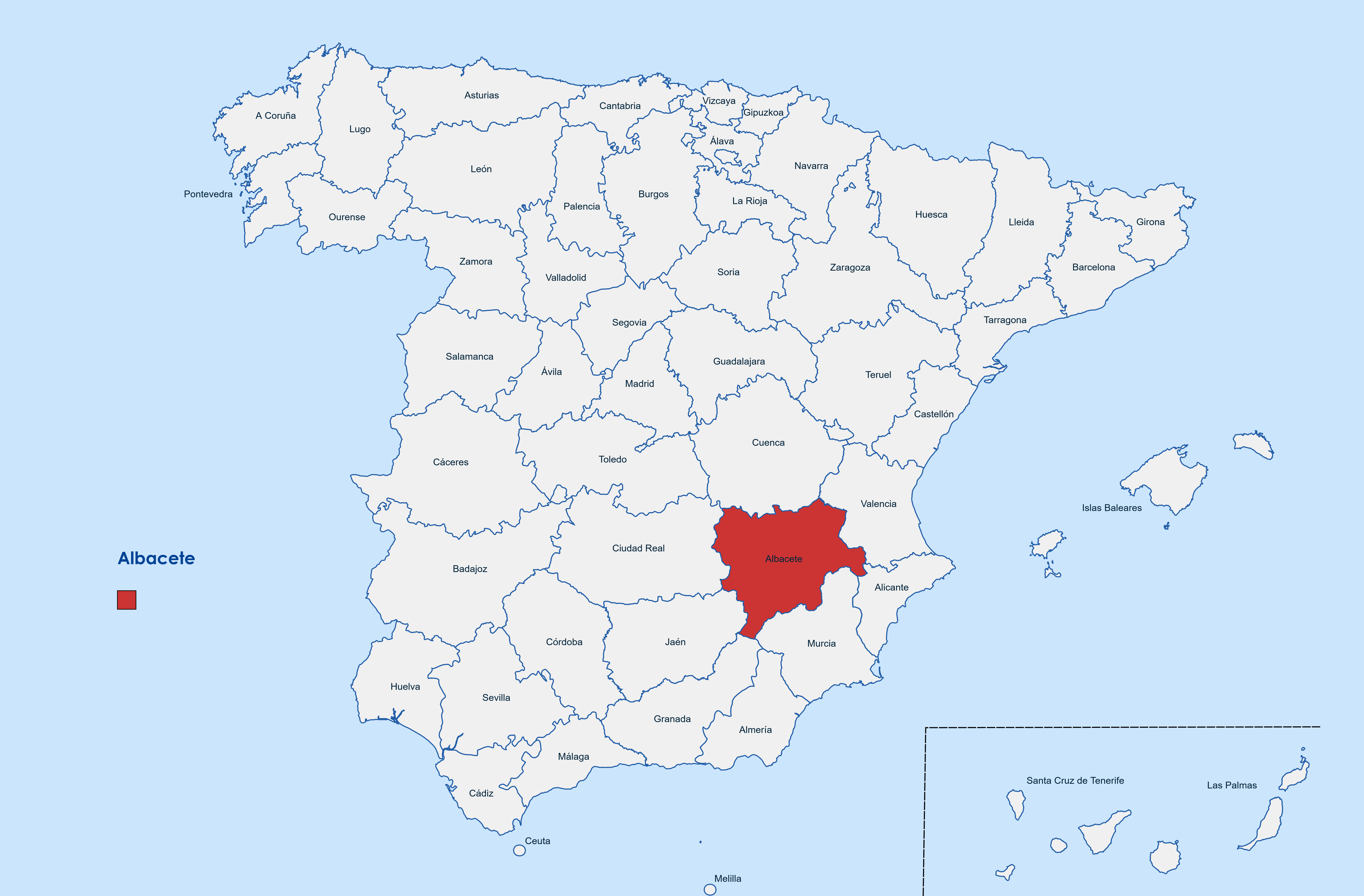 Web design Albacete province map