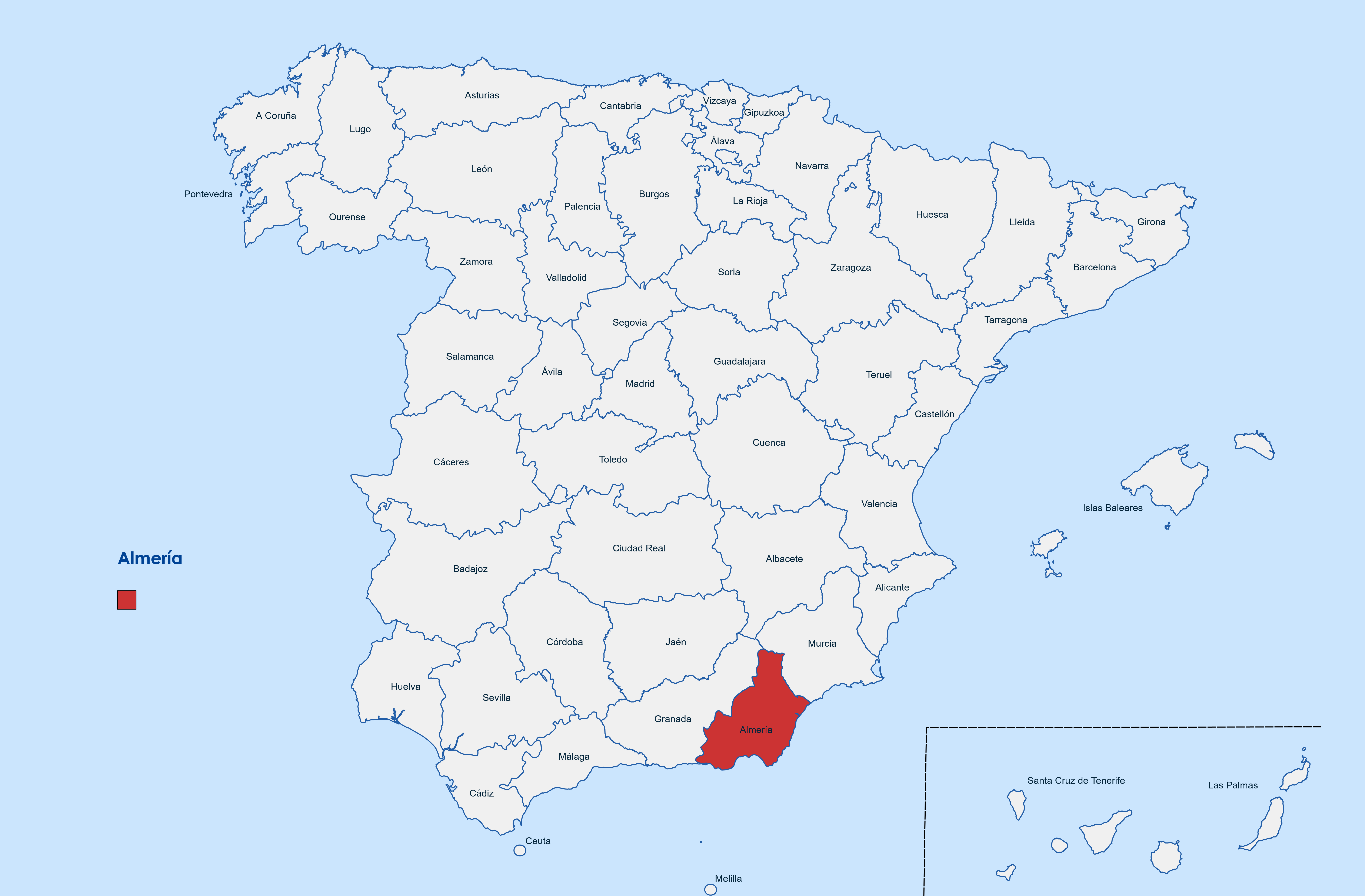 Web design Almería province map