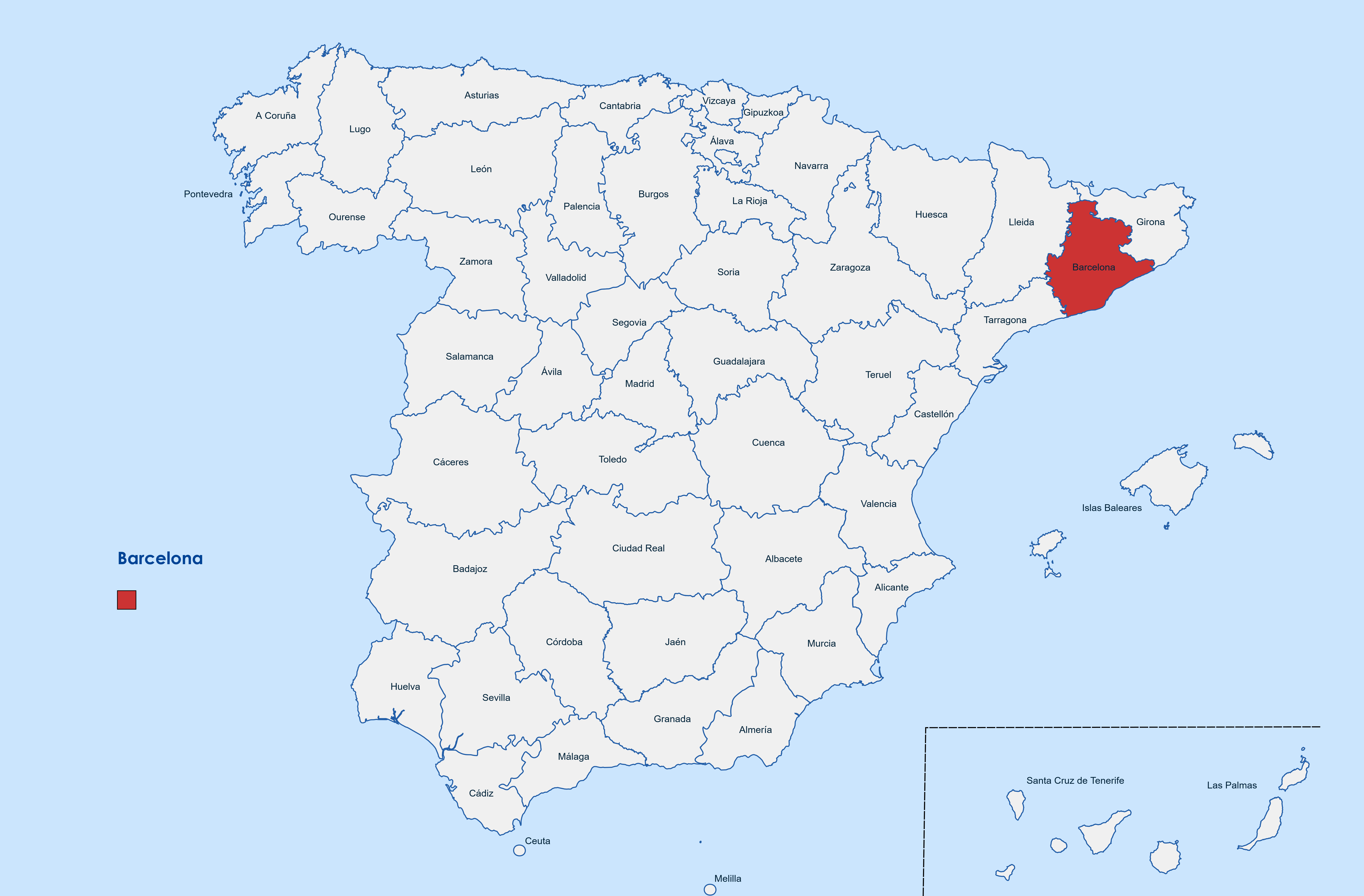 Web design Barcelona province map
