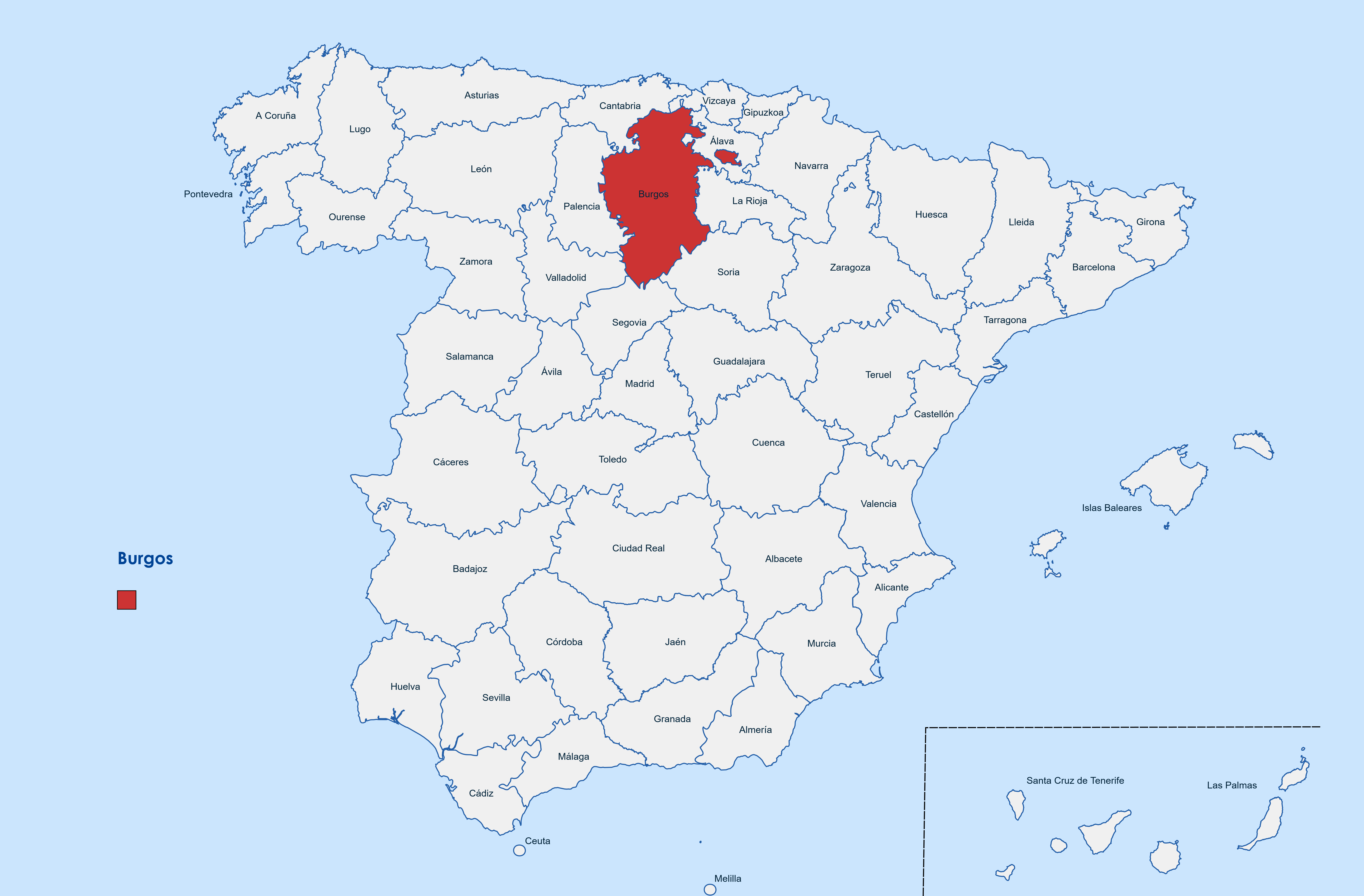 Web design Burgos province map