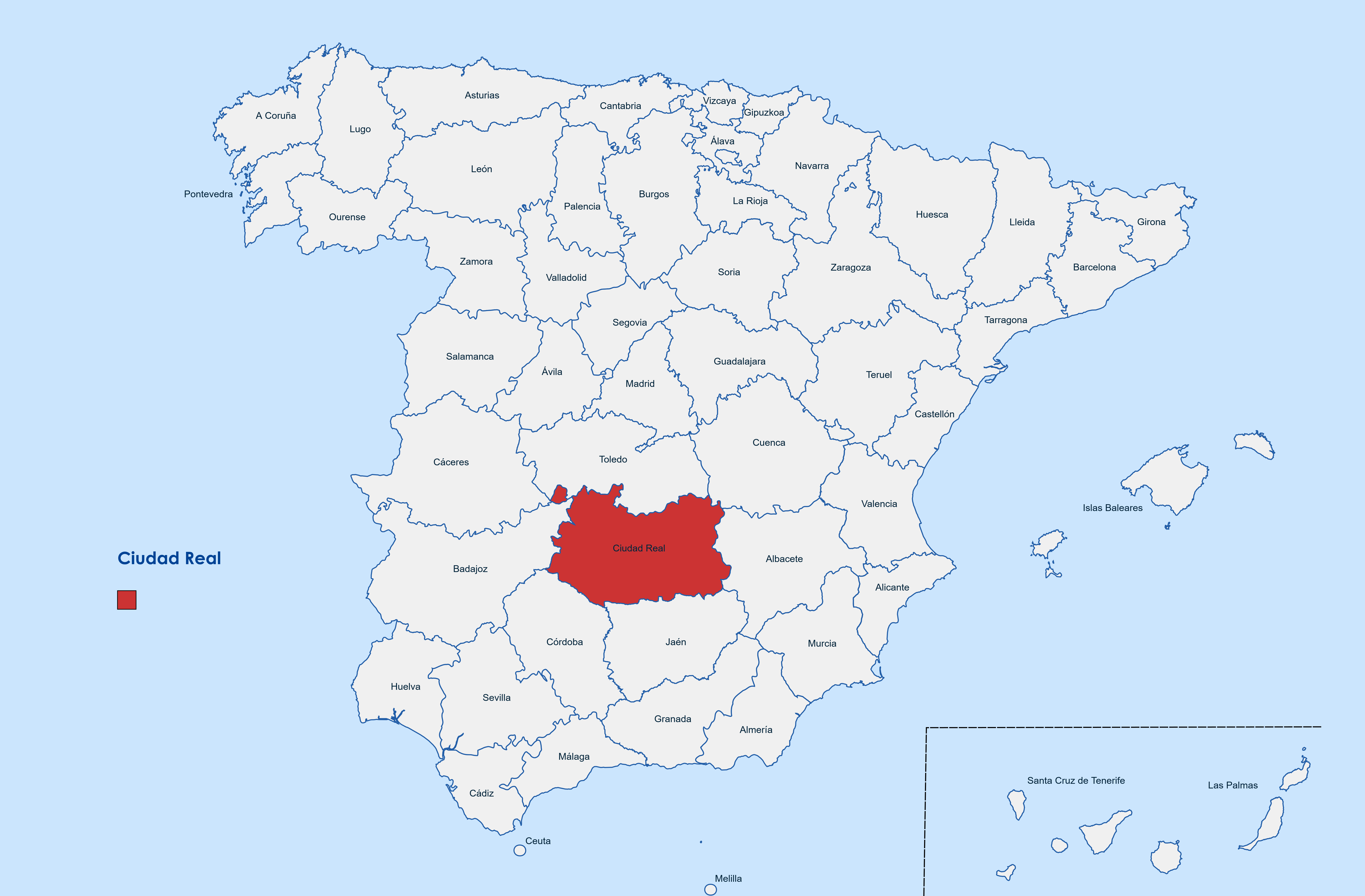 Web design Ciudad Real province map