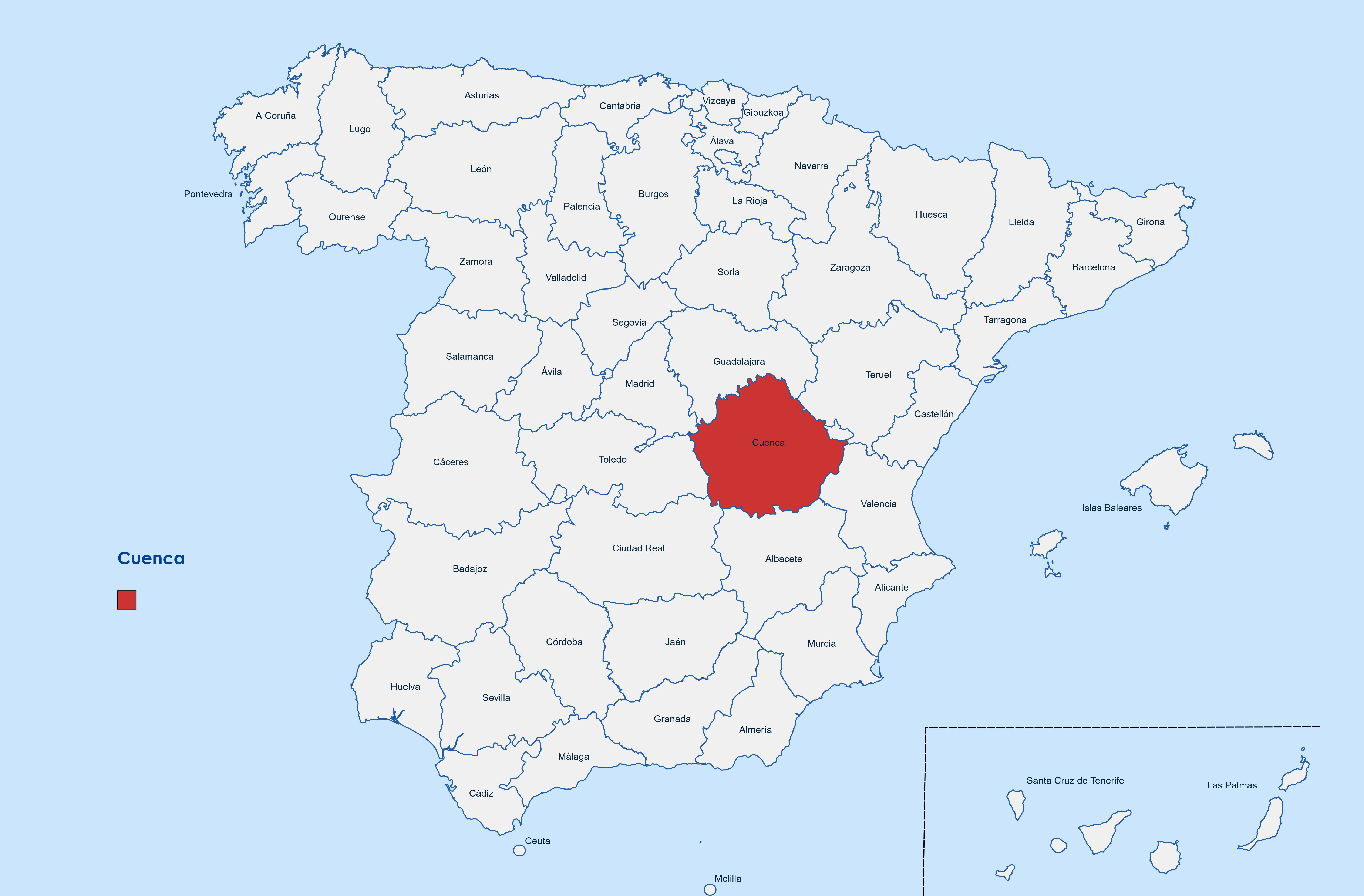 Web design Cuenca province map