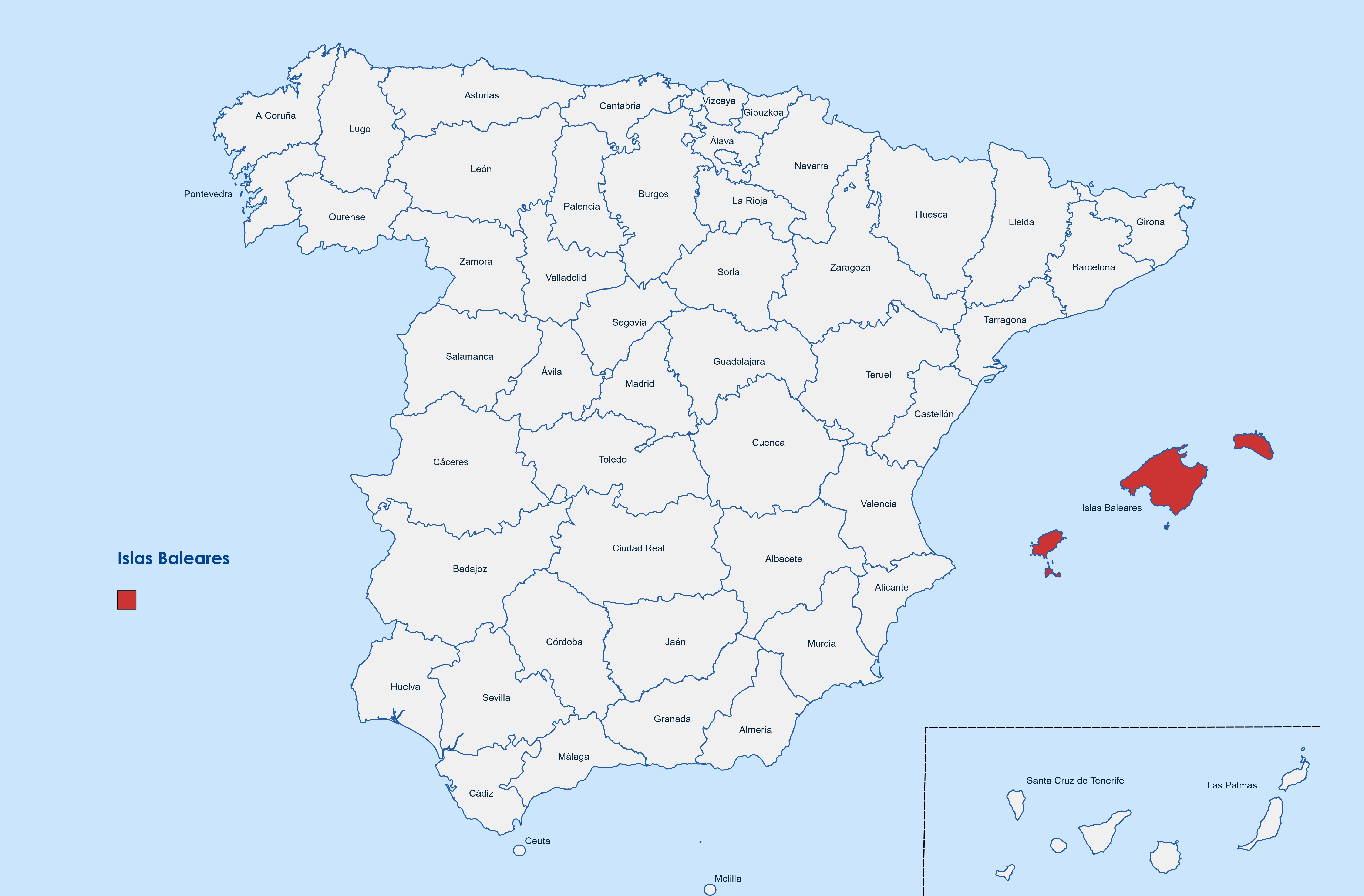 Web design Islas Baleares province map