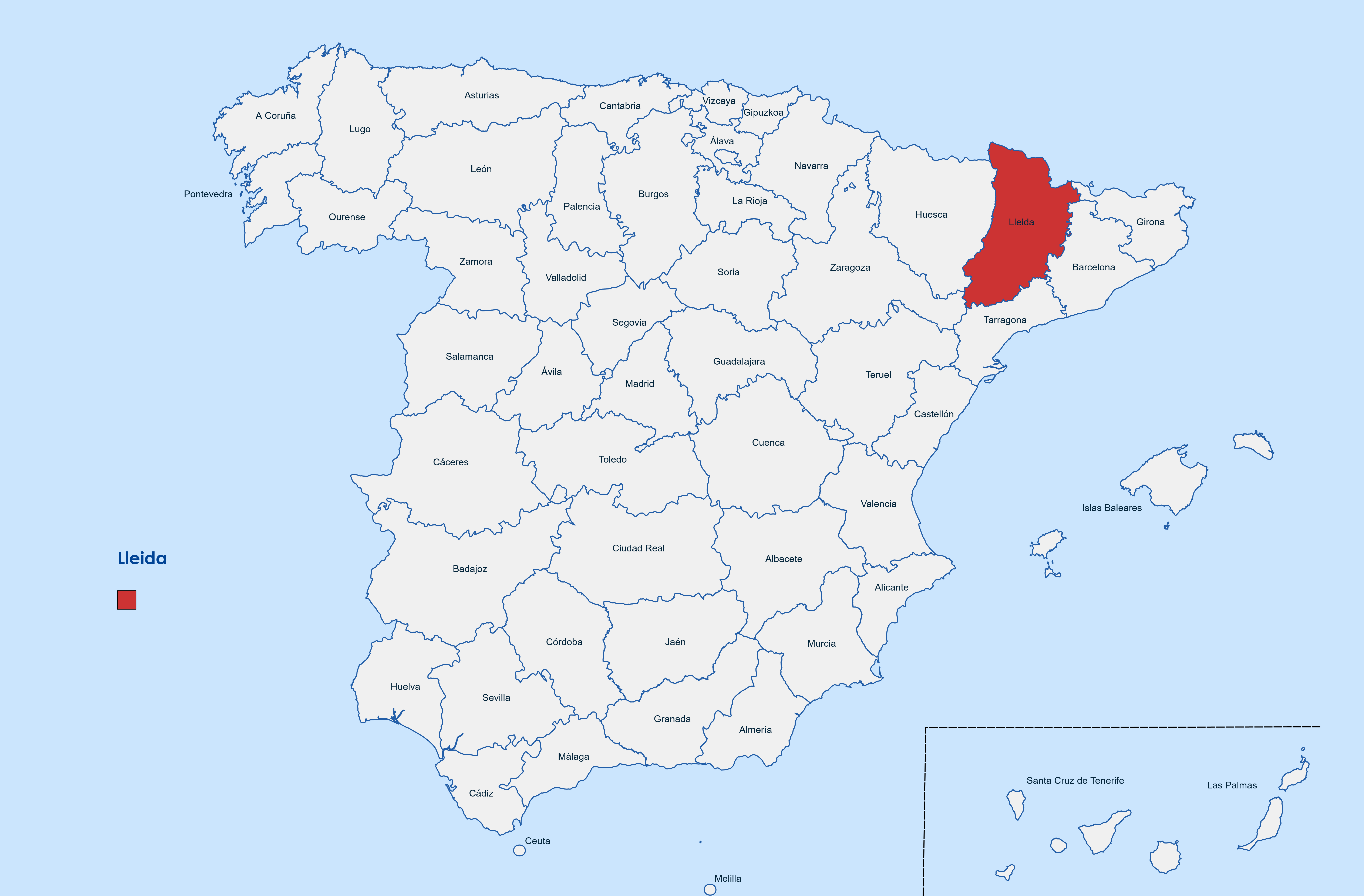 Web design Lleida province map