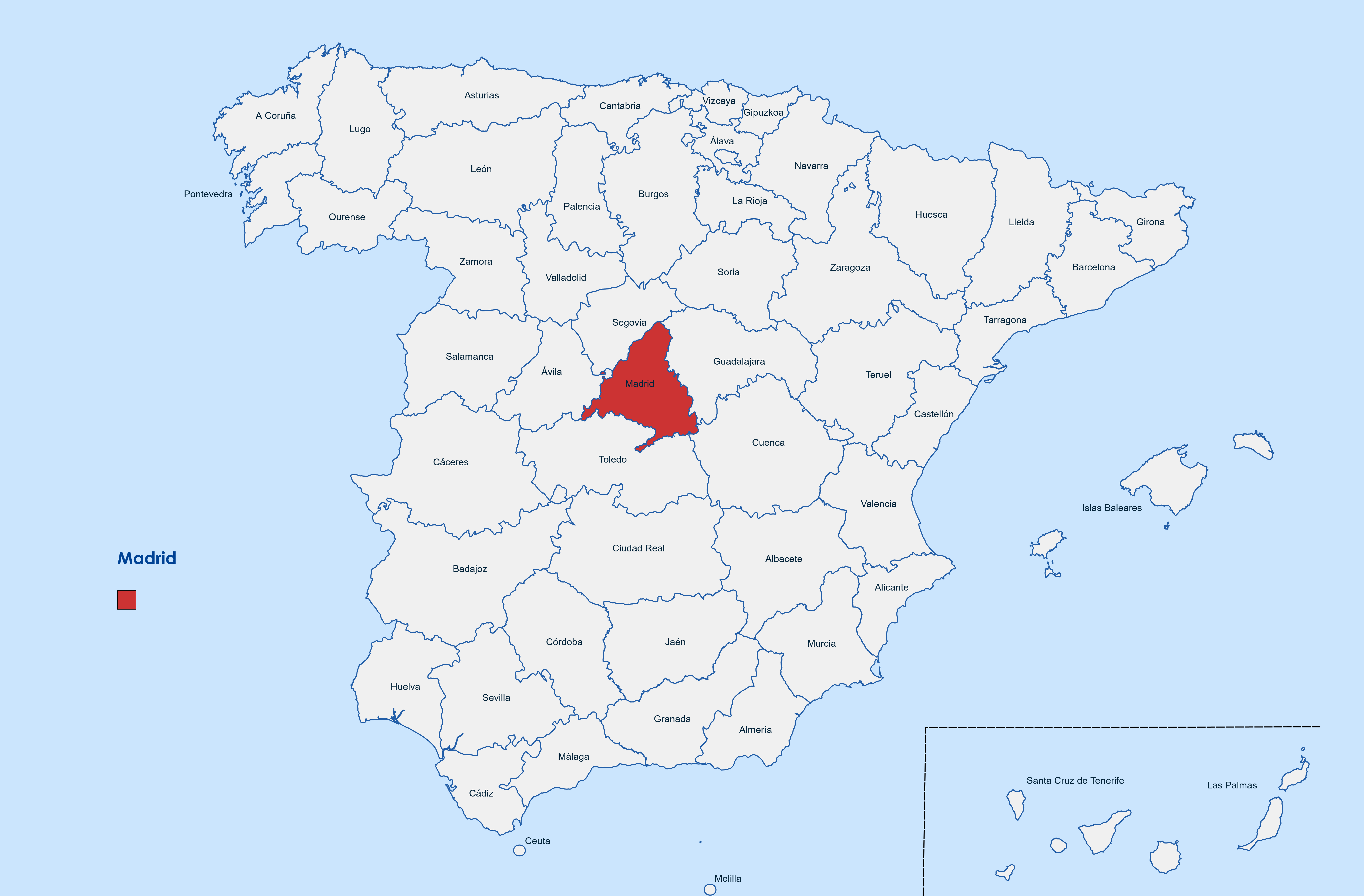 Web design Madrid province map
