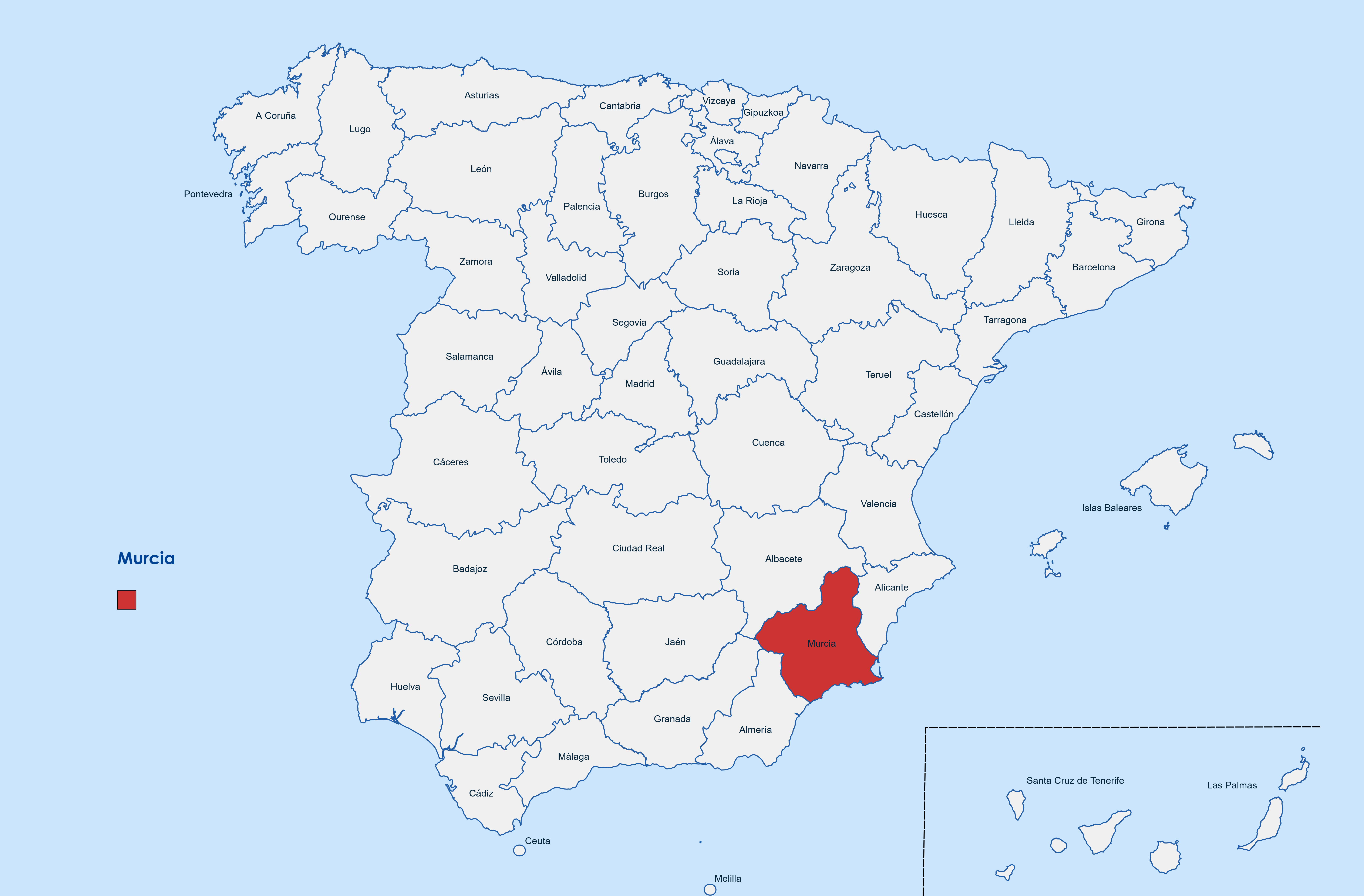 Web design Murcia province map