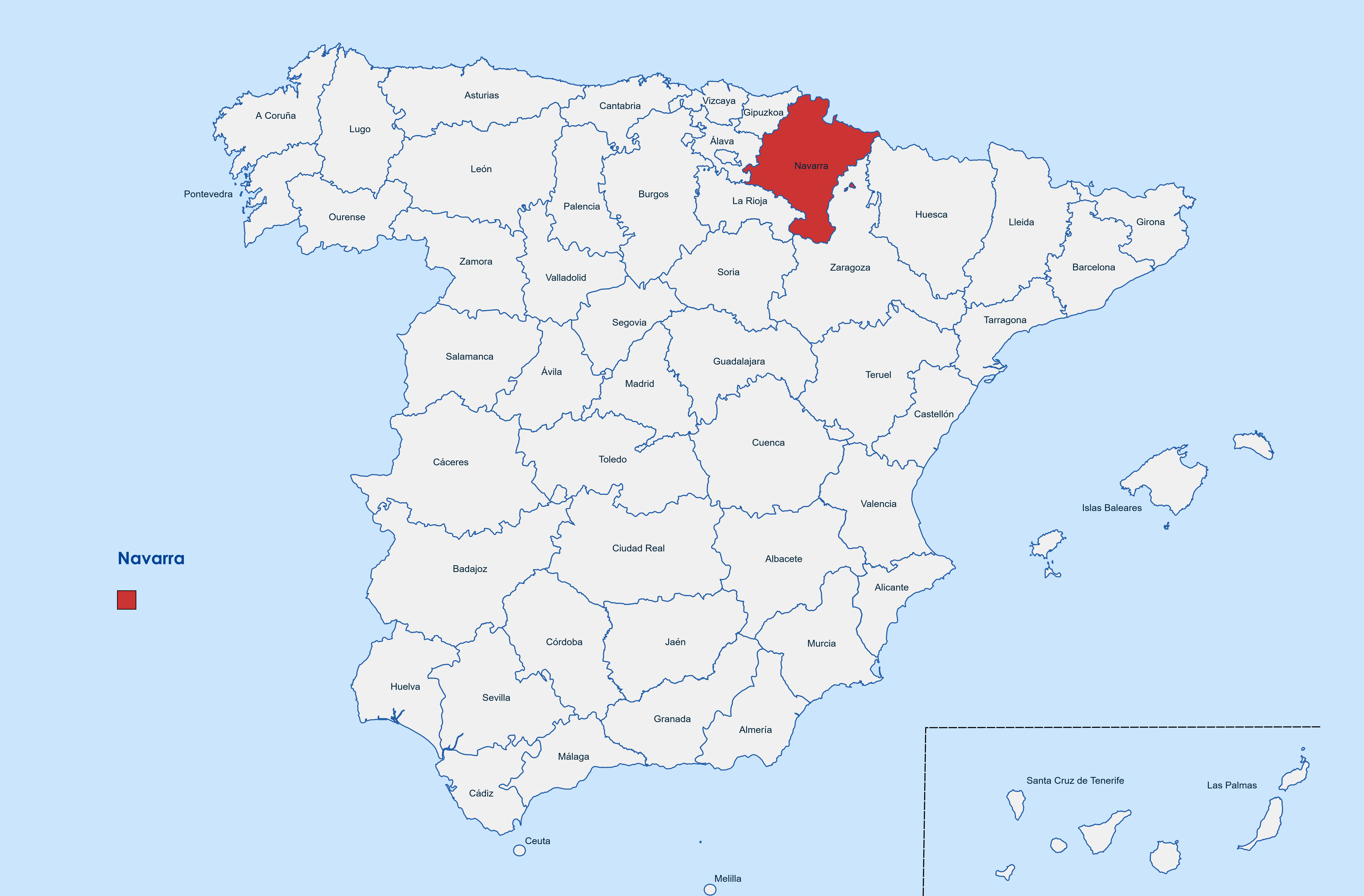 Web design Navarra province map
