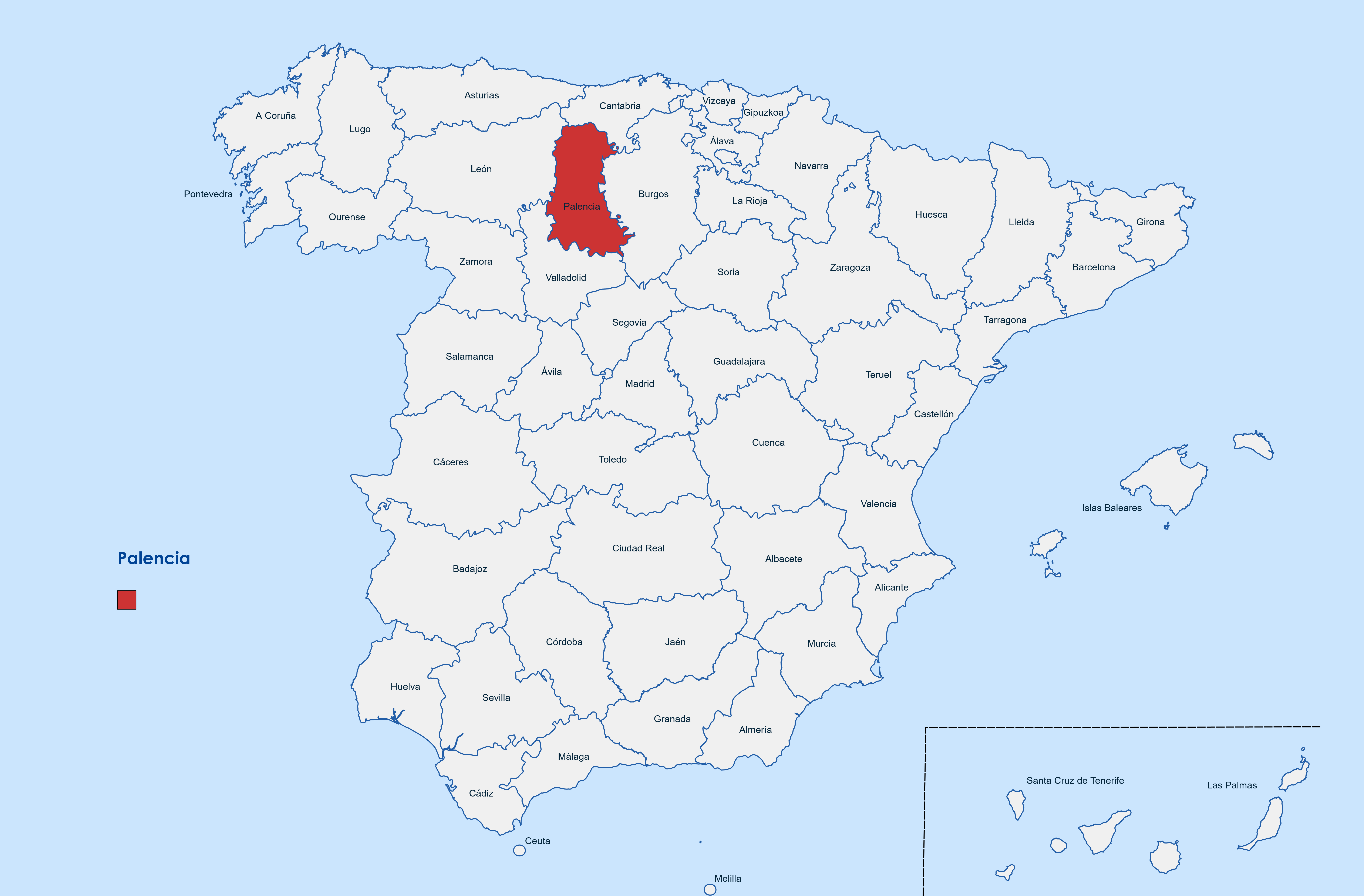 Web design Palencia province map