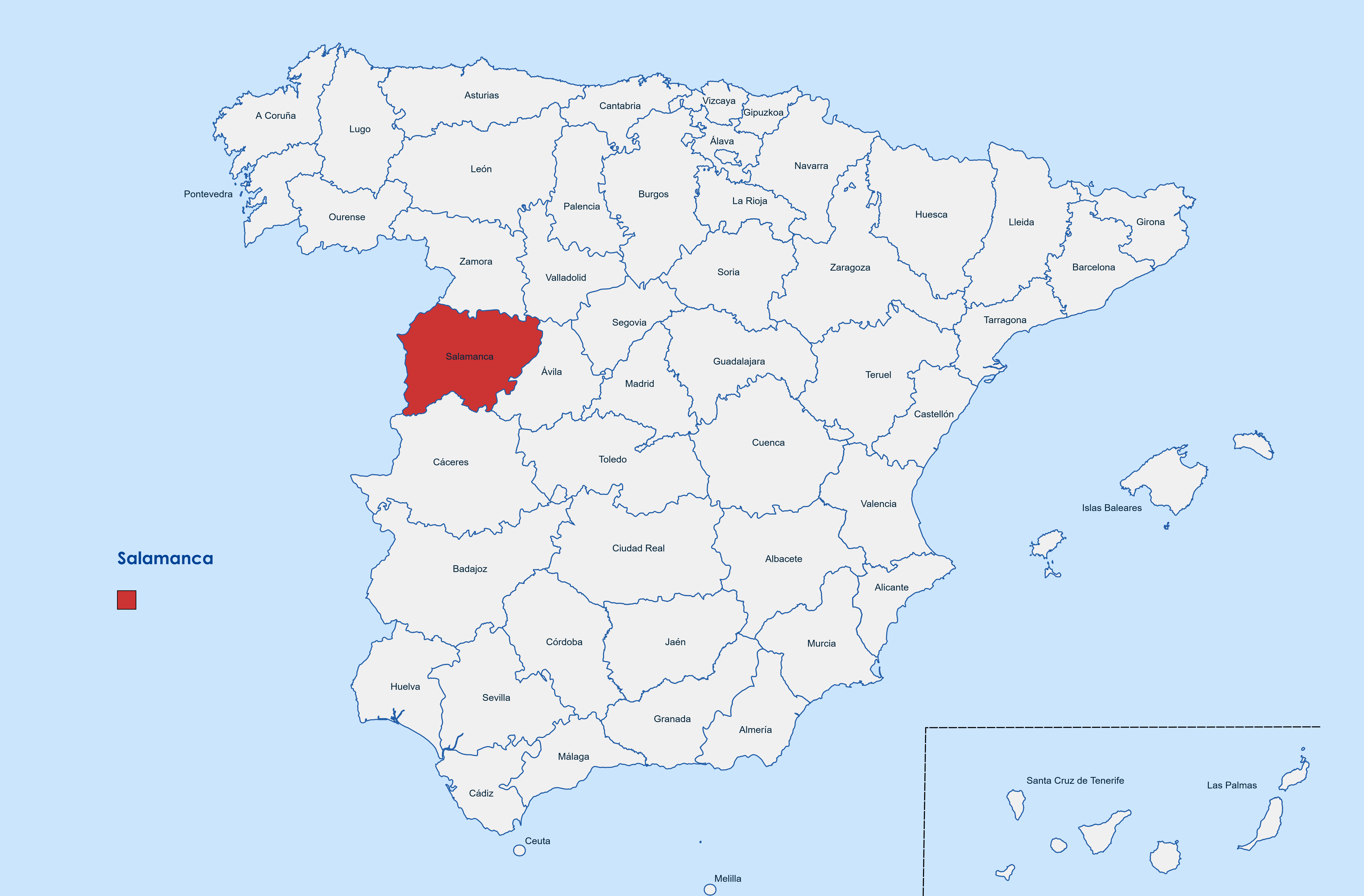 Web design Salamanca province map