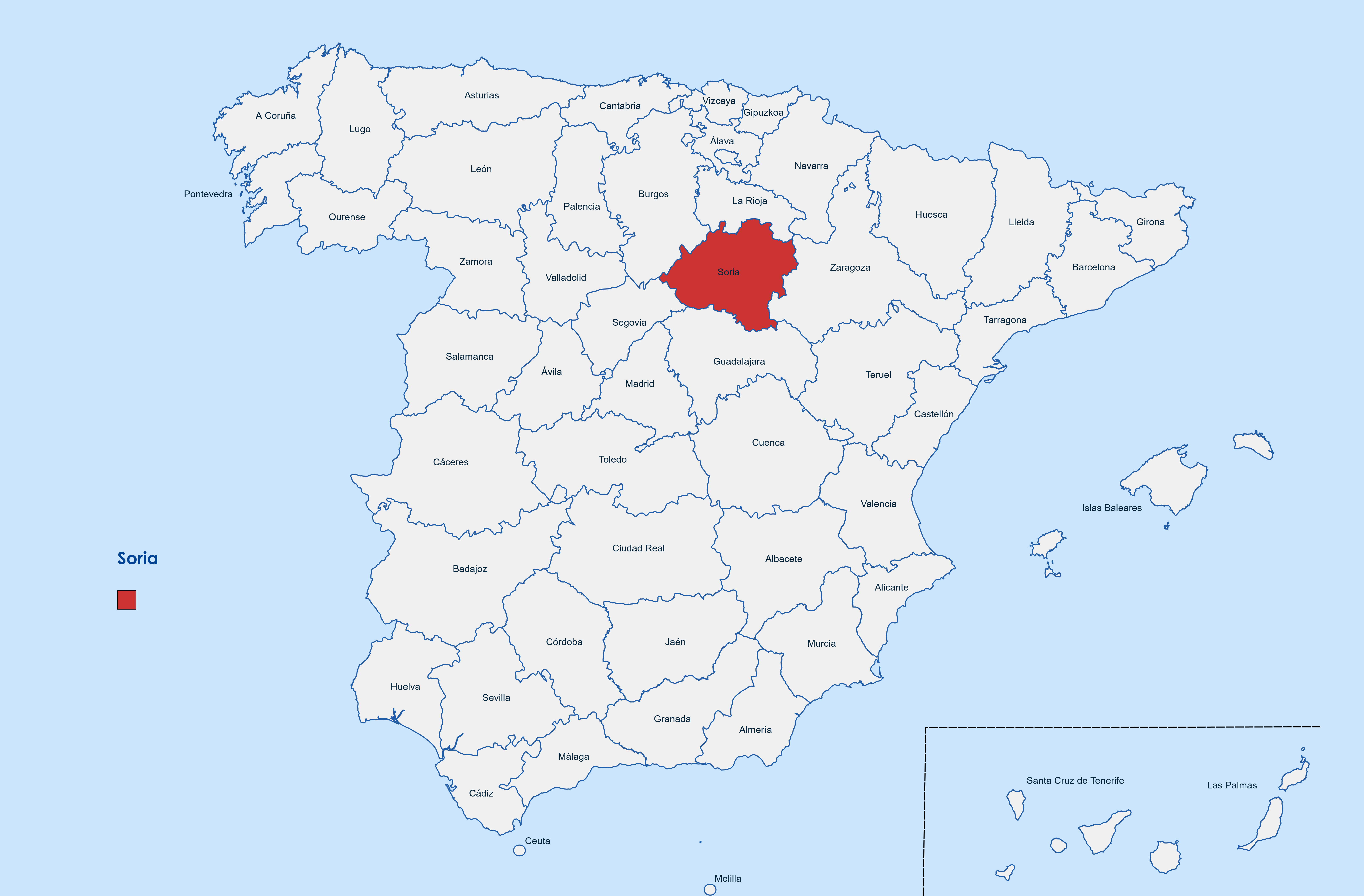 Web design Soria province map