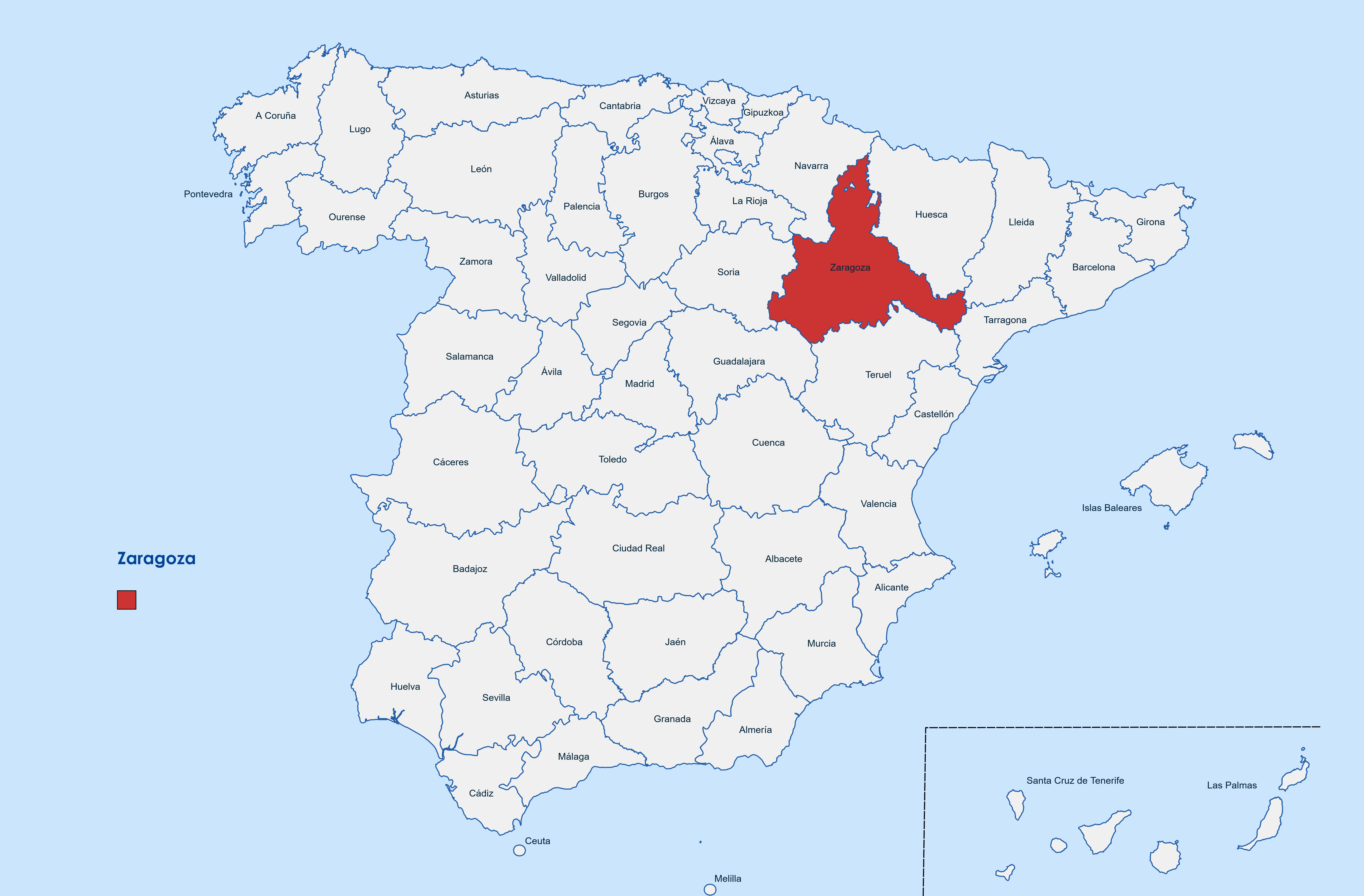 Web design Zaragoza province map